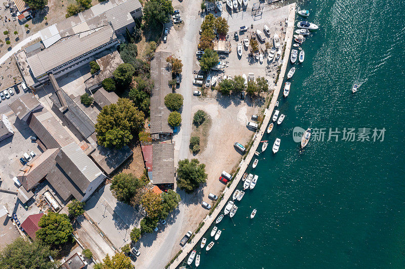 Aerial view of Omi? city in Croatia